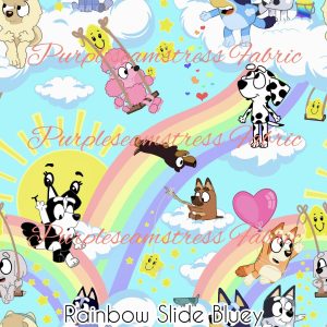 Rainbow Slide Bluey - Fabric