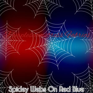 Spidey Webs on Blue - Fabric