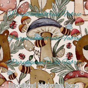 Woodland Mushroom Bears - Fabric