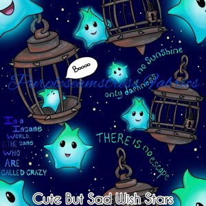 Cute But Sad Wish Stars - Fabric
