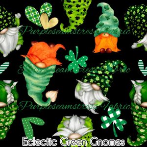 Eclectic Green Gnomes - Fabric