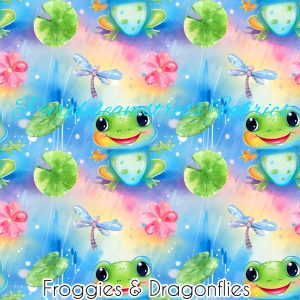 Froggies & Dragonflies - Fabric