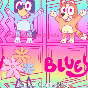 Ombre Comic Bluey - Fabric