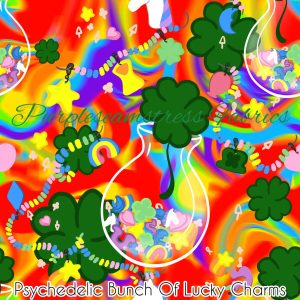 Psychedelic Bunch of Lucky Charms - Fabric