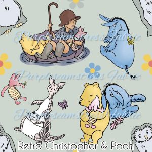 Retro Christopher & Pooh - Fabric