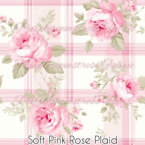 Soft Pink Rose Plaid - Fabric