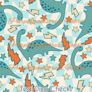 Teal Dino Checks