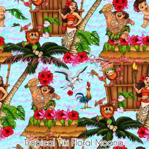 Tropical Tiki Floral Moana - Fabric