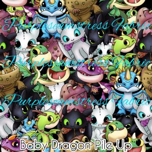 Baby Dragon Pile Up - Fabric