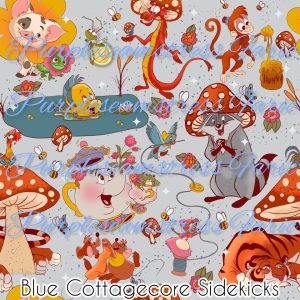 Blue Cottagecore Sidekicks - Fabric