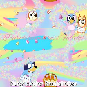 Bluey Easter Brushstrokes - Fabric