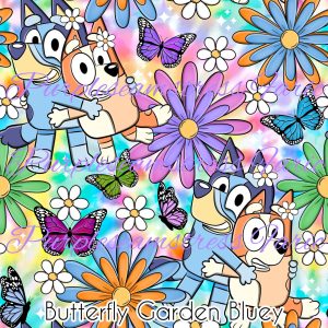 Butterfly Garden Bluey - Fabric