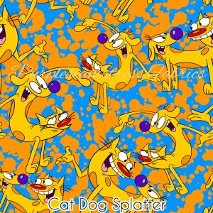 Cat Dog Splatter - Fabric
