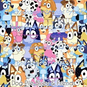 Dog Pile Bluey & Friends - Fabric