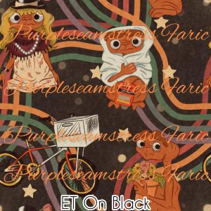 ET on Black - Fabric