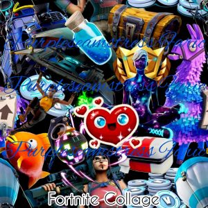Fortnite Collage - Fabric