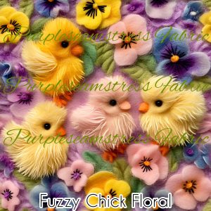 Fuzzy Chick Floral - Fabric