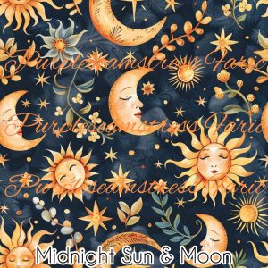 Midnight Sun & Moon - Fabric
