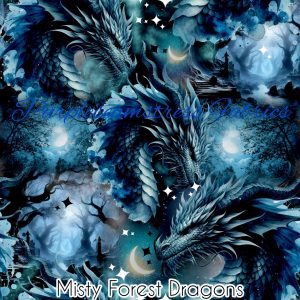 Misty Forest Dragons - Fabric