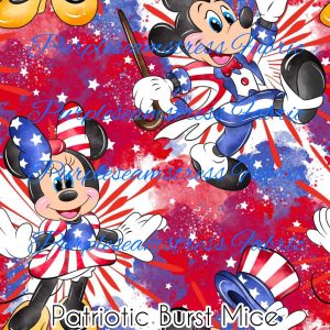 Patriotic Burst Mice - Fabric