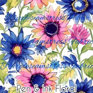 Pen & Ink Floral - Fabric