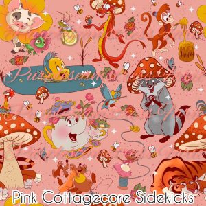 Pink Cottagecore Sidekicks - Fabric