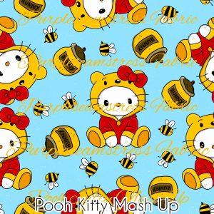 Pooh Kitty Mash Up - Fabric