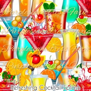 Refreshing Cocktail Splash - Fabric