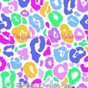 Rainbow Cheetah Print - Fabric