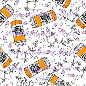 Serotonin on White - Fabric