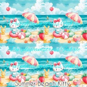 Summer Beach Kitty - Fabric