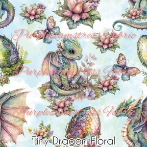 Tiny Dragon Floral - Fabric