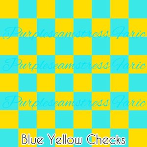 Blue Yellow Checks - Fabric