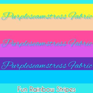 Fun Rainbow Stripes - Fabric