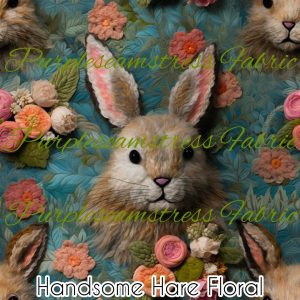 Handsome Hare Floral - Fabric