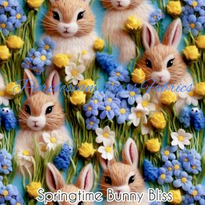 Springtime Bunny Bliss - Fabric