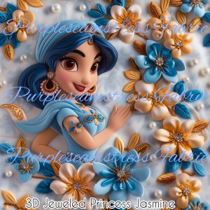 3D Jeweled Princess Jasmine - Fabric