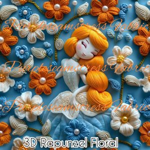 3D Rapunzel Floral - Fabric