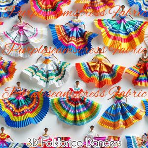 3D Folklorico  Dancers - Fabric