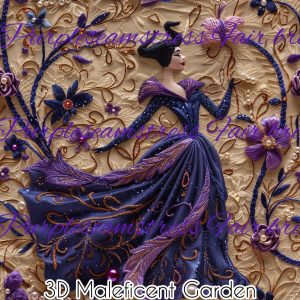 3D Maleficent Garden - Fabric