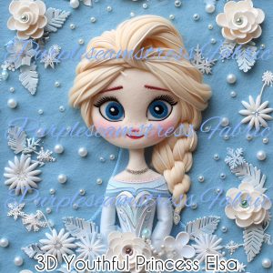 3D Youthful Princess Elsa - Fabric
