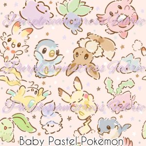 Baby Pastel Pokemon - Fabric