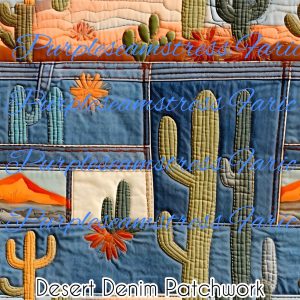 Desert Denim Patchwork - Fabric