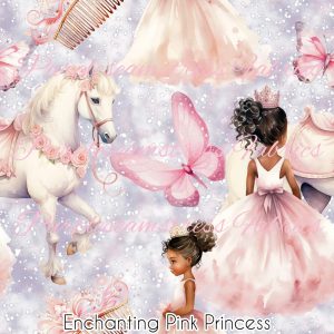 Enchanting Pink Princess - Fabric