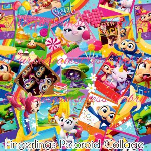Fingerling Polaroid Collage - Fabric