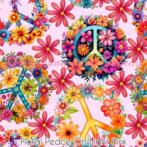 Floral Peace on Light Pink - Fabric