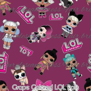 Grape Colored LOL Dolls - Fabric