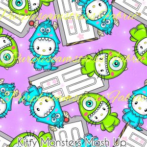 Kitty Monsters Mash Up - Fabric