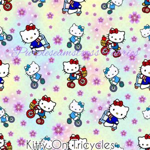 Kitty On Tricycles - Fabric