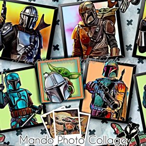 Mando Photo Collage - Fabric